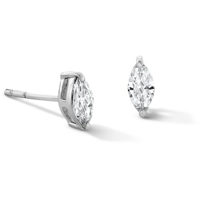 Sterling Silver CZ Marquise Studs