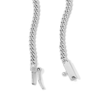 Sterling Silver CZ Curb Chain - 16" + 2"