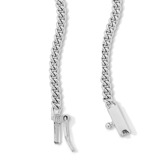 Sterling Silver CZ Curb Chain - 16" + 2"