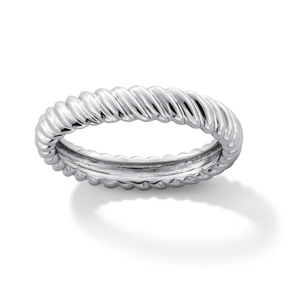 Sterling Silver Twisted Band Ring - Size 7