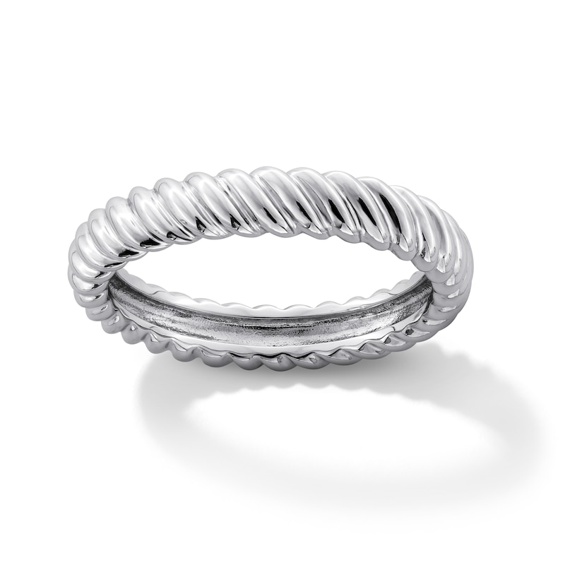 Sterling Silver Twisted Band Ring - Size 7