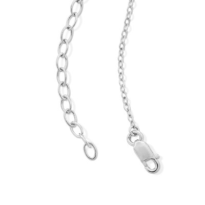 Sterling Silver Double Link Pendant - 16" + 2"