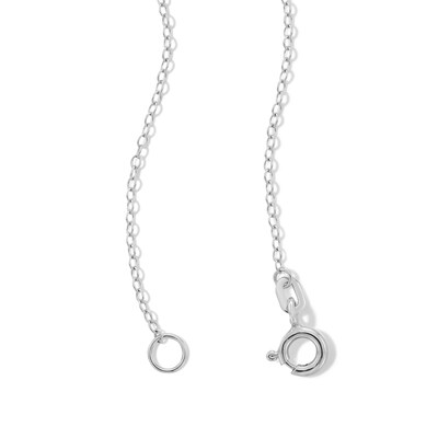 Sterling Silver CZ Butterfly Pendant - 16" + 2"