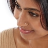 Thumbnail Image 2 of 14K Solid White Gold CZ Nose Stud and Hoop Set - 20G 5/16"