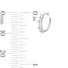 Thumbnail Image 3 of 14K Solid White Gold CZ Baguette and Round Five Stone Nose Hoop - 20G 3/8"