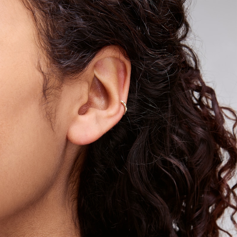 Main Image 2 of 10K Gold Diamond-Cut Ear Cuff
