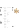 Thumbnail Image 3 of 10K Gold CZ Pavé Leaf Studs