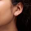 Thumbnail Image 2 of 10K Gold CZ Double Heart Studs