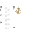 Thumbnail Image 3 of 10K Gold CZ Open Heart Huggie Hoops