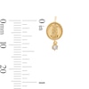 Thumbnail Image 3 of 10K Gold CZ Saint Mary Medallion Studs