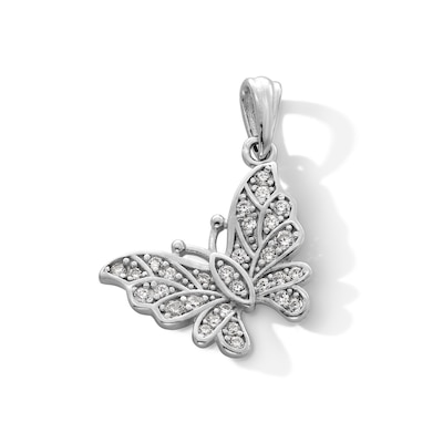 Sterling Silver CZ Butterfly Charm