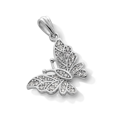 Sterling Silver CZ Butterfly Charm
