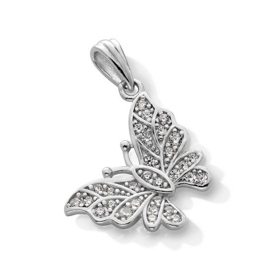 Sterling Silver CZ Butterfly Charm