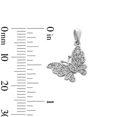 Sterling Silver CZ Butterfly Charm