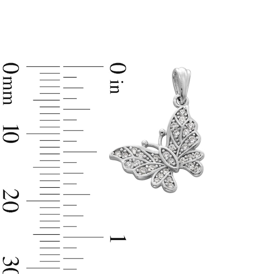 Sterling Silver CZ Butterfly Charm