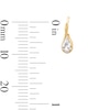 Thumbnail Image 3 of 10K Gold CZ Teardrop Dangle Studs