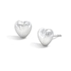 Thumbnail Image 1 of Sterling Silver and Simulated Pearl Heart Studs