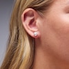 Thumbnail Image 2 of Sterling Silver and Simulated Pearl Heart Studs