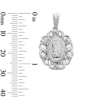 Sterling Silver First Baptism Our Lady of Guadalupe Necklace Charm