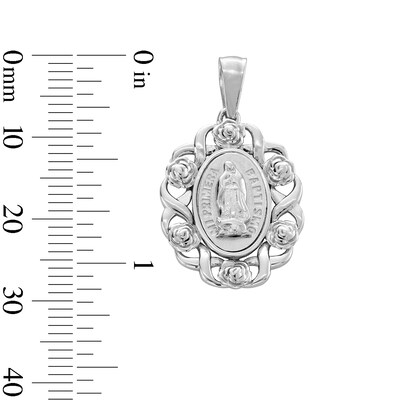 Sterling Silver First Baptism Our Lady of Guadalupe Necklace Charm