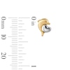 Thumbnail Image 3 of 10K Gold Dolphin and Heart Two-Tone Studs