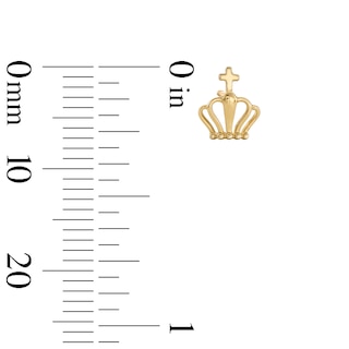 10K Gold King Crown Studs