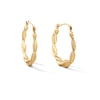 Thumbnail Image 1 of 10K Solid Gold Twist Hoop Earrings