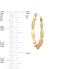 Thumbnail Image 3 of 10K Solid Gold Twist Hoop Earrings
