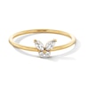 Thumbnail Image 1 of 10K Solid Gold CZ Butterfly Ring - Size 7