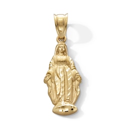 10K Gold Saint Mary Necklace Charm