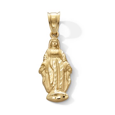10K Gold Saint Mary Necklace Charm