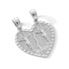 Thumbnail Image 2 of Sterling Silver Breakable Heart Crucifix Necklace Charm