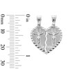 Thumbnail Image 3 of Sterling Silver Breakable Heart Crucifix Necklace Charm