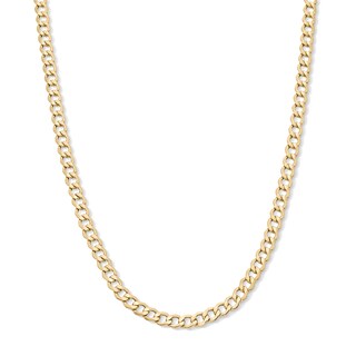 10K Hollow Gold Curb Chain - 24"