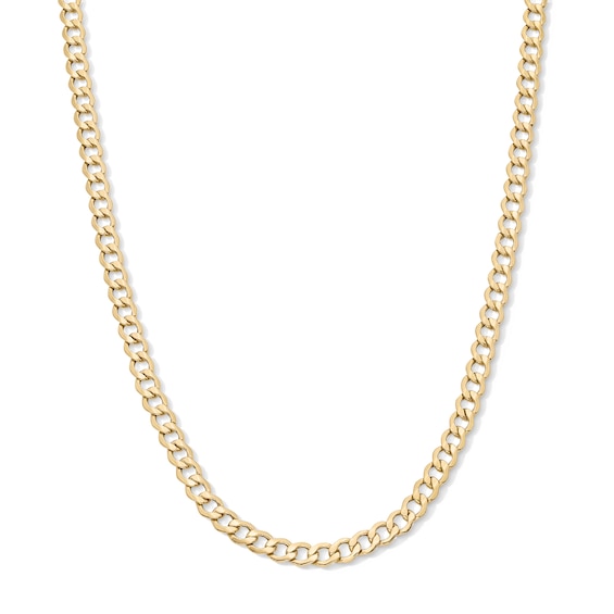 10K Hollow Gold Curb Chain - 24"