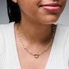 Thumbnail Image 2 of 14K Gold Plated Charm Holder Paper Clip Chain Necklace - 18"