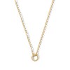 Thumbnail Image 1 of 14K Gold Plated Charm Holder Rolo Chain Necklace - 18"