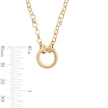 Thumbnail Image 2 of 14K Gold Plated Charm Holder Rolo Chain Necklace - 18"