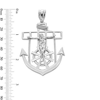 Sterling Silver Mariner Crucifix Necklace Charm