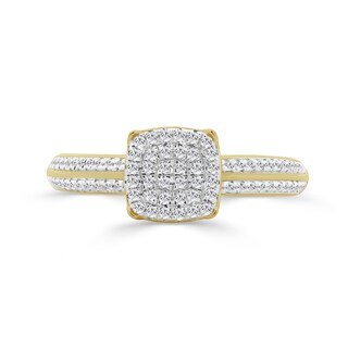 10K Gold 1/5 CT. T.W. Lab-Grown Diamond Cushion Ring