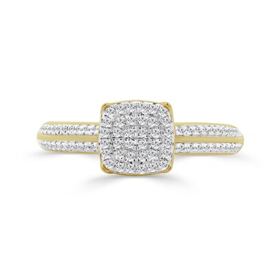 10K Gold 1/5 CT. T.W. Lab-Grown Diamond Cushion Ring