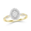 Thumbnail Image 1 of 10K Gold 1/5 CT. T.W. Oval Lab-Grown Twist Ring