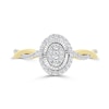 Thumbnail Image 3 of 10K Gold 1/5 CT. T.W. Oval Lab-Grown Twist Ring