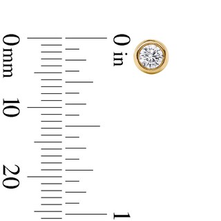 10K Gold / CT. T.W. Lab-Grown Diamond Round Bezel Studs