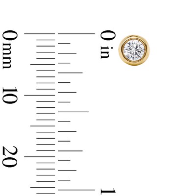 10K Gold / CT. T.W. Lab-Grown Diamond Round Bezel Studs