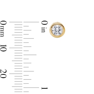 10K Gold 1/3 CT. T.W. Lab-Grown Diamond Round Bezel Studs