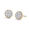 Thumbnail Image 1 of 10K Gold 1/2 CT. T.W. Lab-Grown Diamond Round Cluster Studs