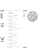 Thumbnail Image 2 of 10K Gold 1/2 CT. T.W. Lab-Grown Diamond Round Cluster Studs
