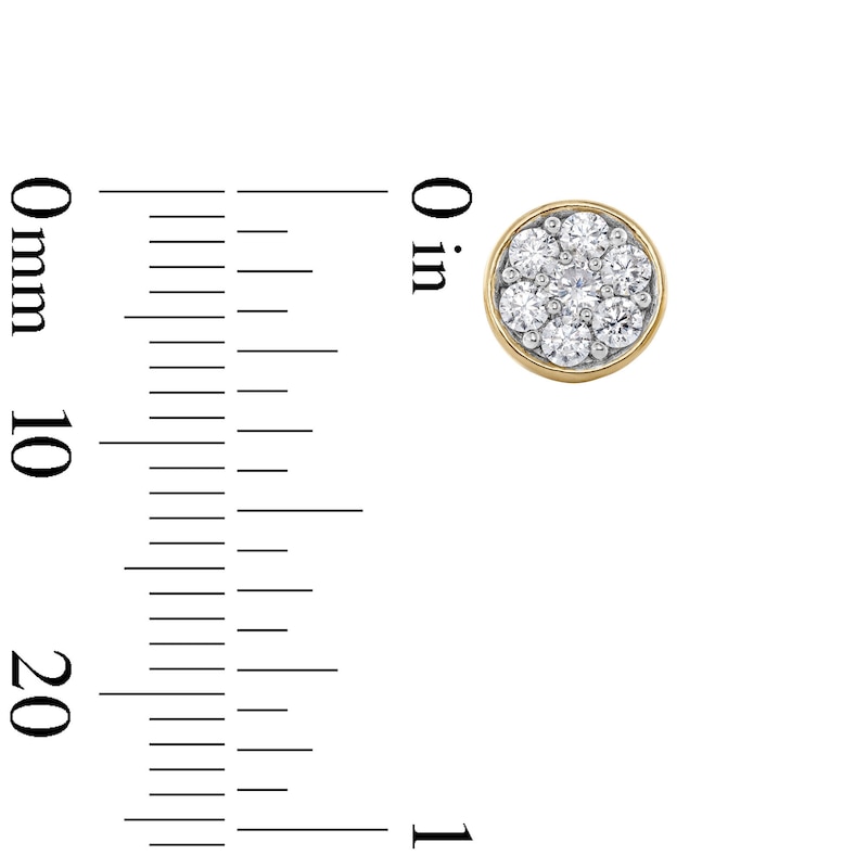 Main Image 2 of 10K Gold 1/2 CT. T.W. Lab-Grown Diamond Round Cluster Studs