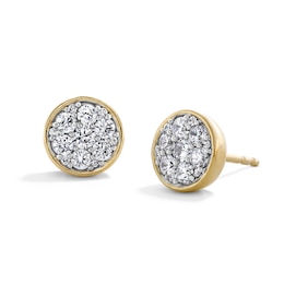 10K Gold 5/8 CT. T.W. Lab-Grown Diamond Round Cluster Studs